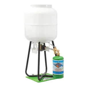 Flame King Refillable 1LB Empty Propane Cylinder Tank with Refill Kit and CGA600 Connection - Reusable, Safe and Legal Refill Option, DOT Compliant
