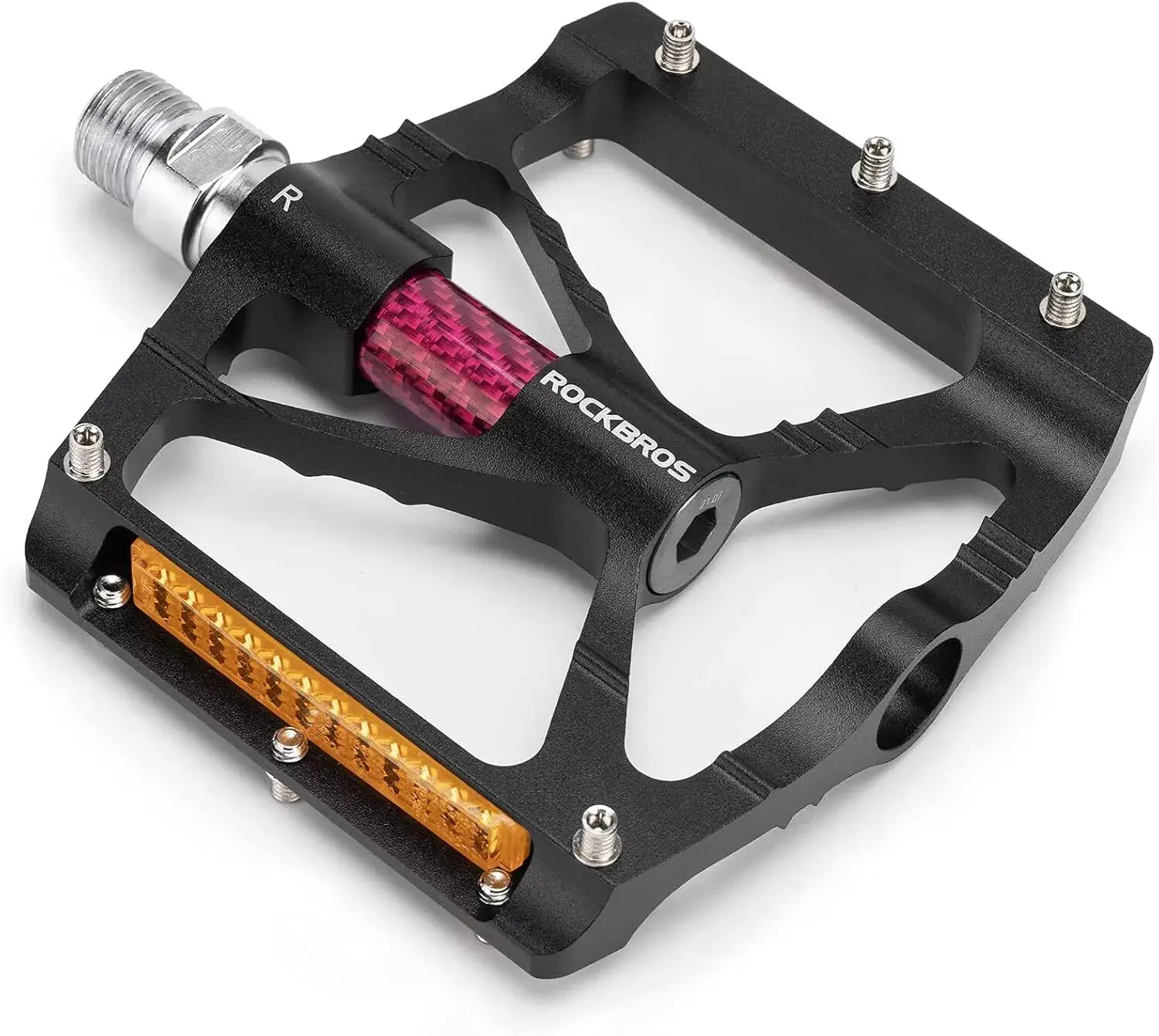 ROCKBROS Mountain Bike Pedals MTB Pedals CNC Non-Slip Lightweight Aluminum Alloy Bicycle Pedals Sealed Bearings Bicycle Platform Pedals 9/16" BMX Road Bike Pedal