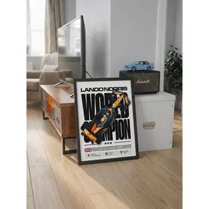[Racing Decor - Sale Up To 40%] [Unframe] Lando Norris McLaren Poster, McLaren Formula Racing Wall Art, F1 Motorsport Print, Racing Fan Gift, Grand Prix Motorsport Artwork