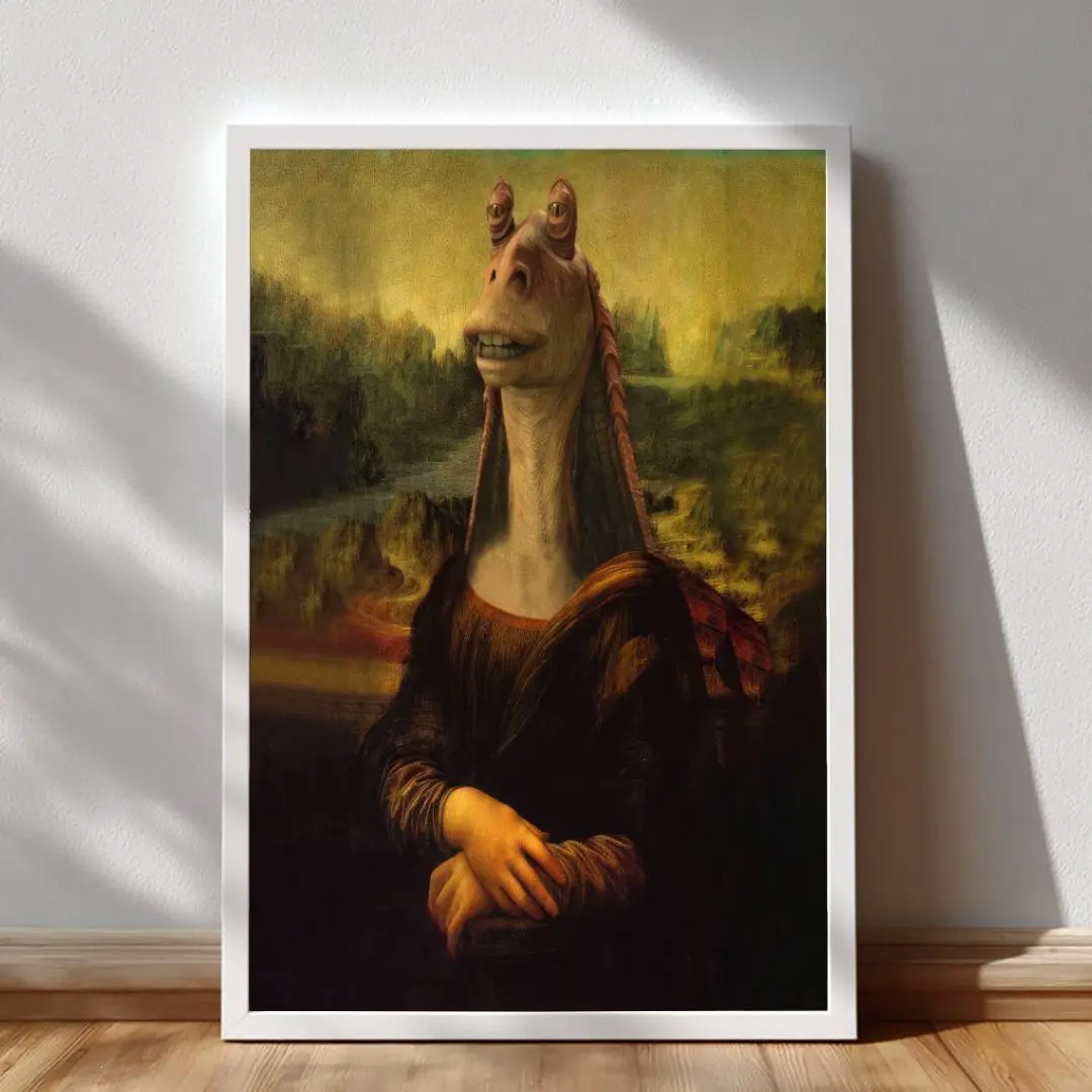 Not The Mona Meesa Funny Wall Art Poster, Trendy Meme Poster, Artistic Print, Room Decoration, Home Decor. NO FRAMED