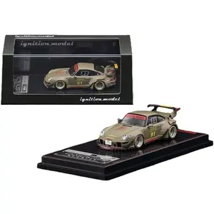 Ignition Model 1:64 Porsche 911 Rauh-Welt Begriff RWB 993 Matte Green Diecast Car Limited Edition IG3873