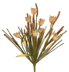 22" Orange Wheat Grass Bush