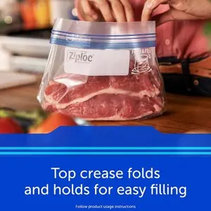 Ziploc Gallon Freezer Bags with New Stay Open Design (152 ct.) Kitchen Organiser Set