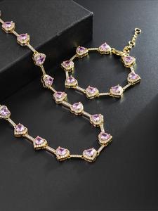 iced chics elegant necklace and bracelet set, unisex fashion jewelry, perfect gift for special occasions, sparkling accessories