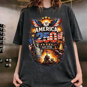 America 250 Shirt – Patriotic Eagle Statue of Liberty T-Shirt, 1776–2026 USA Flag 4th of July Shirt, Freedom Graphic Tee Unisex