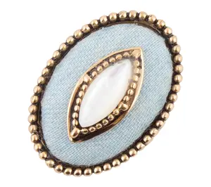 Barse Artisan Crafted White Mother of Pearl Statement Ring