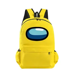 Gamer Backpack 17 Inch Anime Backpacks School Casual Daypack Laptop Backpack for Boys 17 in Daypack Backpacks Yellow with Blue Eye Design