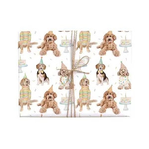 {Lana's Shop} Gift Wrap Roll :: 3 Sheets :: Birthday Dogs