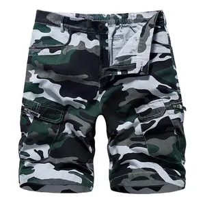 Men’s casual outdoor comfortable sports summer cargo shorts — camouflage loose plus-size five-pocket shorts (size available)
