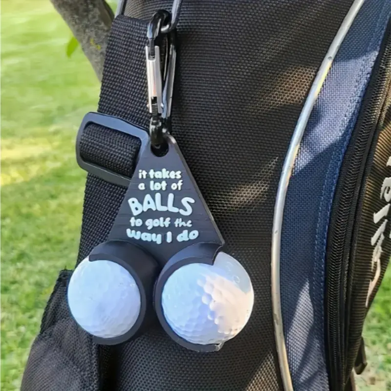 Funny Golf Ball Holder with Humorous Quote, PVC Golf Bag Accessory, Ideal Gift for Golfers and Golf Enthusiasts, Golf Item