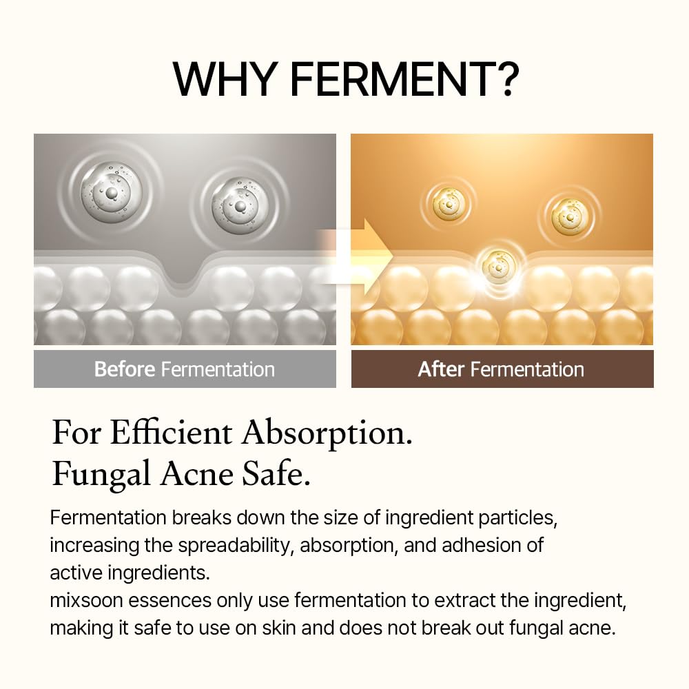 [mixsoon] Bean Essence 50ml – Gentle Exfoliating Korean Skin Care Essence for Hydrating, Smoother Texture and a Dewy, Glass-Skin