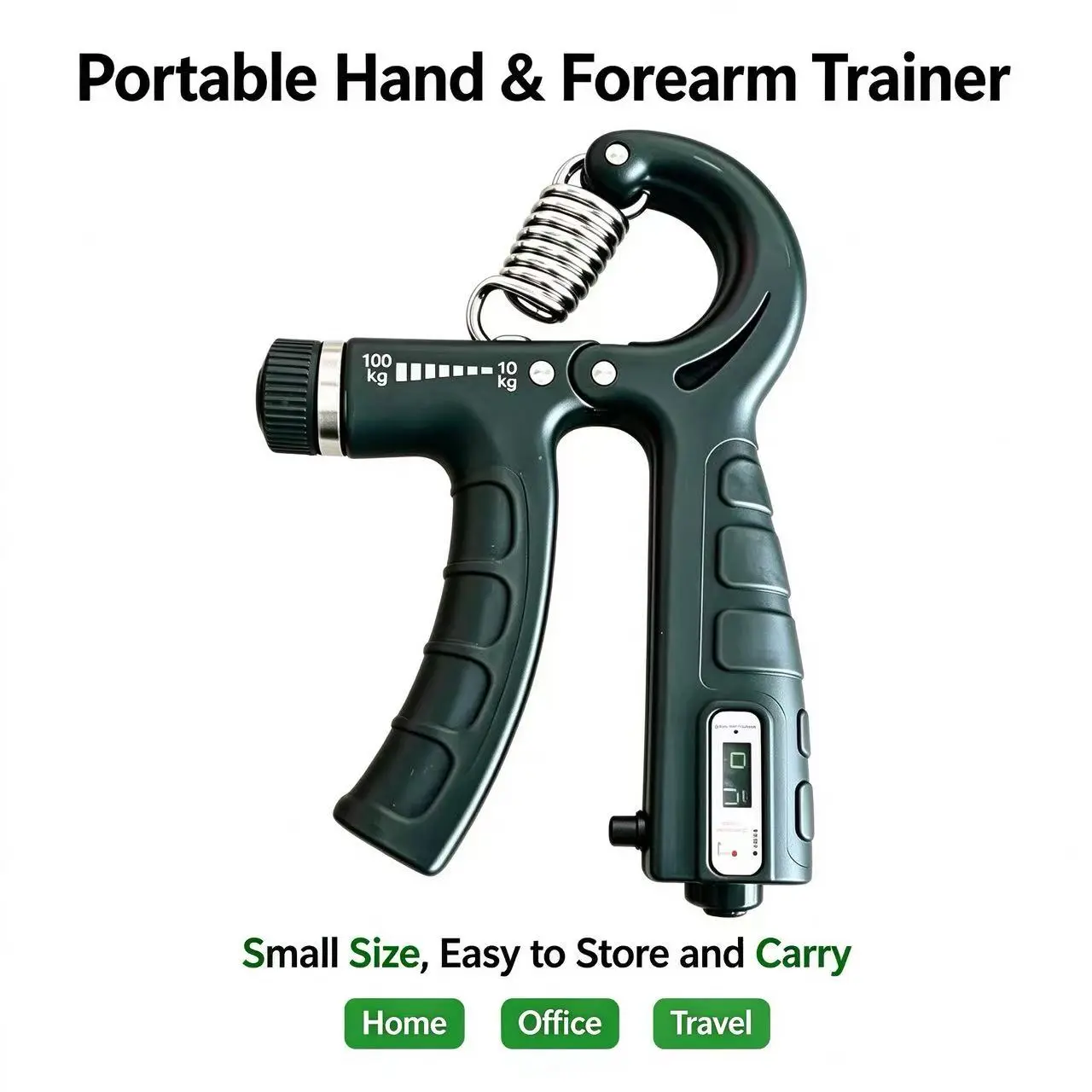 Digital Counter Adjustable Hand Grip Strengthener | 10-100KG Hand Forearm Finger Strength Trainer Fitness Exerciser Gripster Forearm Trainer