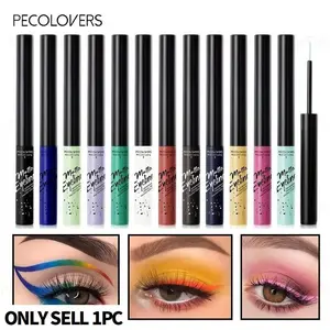 1pc Smudge-Proof Color Liquid Eyeliner, Matte Texture, Long-Lasting, Waterproof, Smudge-Resistant, Multi-Color Options (Green, Purple, Pink, Yellow, Red), Makeup Essentials