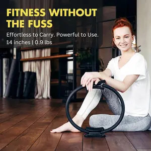 Pilates Fitness Circle – 14 Inch Pilates Ring for Focusing on Toning Inner Thighs, Arms, and Core