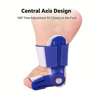 Adjustable Bunion Corrector with Silicone Pad, Big Toe Straightener Splint Brace for Hallux Valgus Pain Relief, Day/Night Support for Men & Women