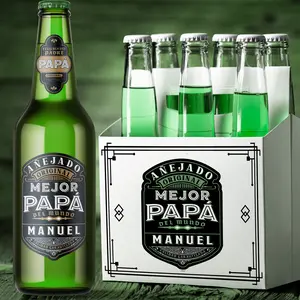 Personalized Father's day beer labels in Spanish Decoración para Día del Padre Personalizado Etiqueta para Cervezas Beer Labels and Carrier