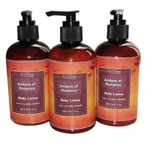 Ambers of Romance Body Lotion Hydrating for Skin Care Moisturizing Body Care Honey Shea Butter in Plastic Bottle with Lotion Pump