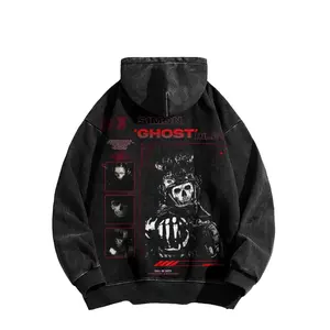 Superstyle Simon "Ghost" Riley Skull Mask Warrior Call of Duty: Modern Warfare II Edition Long Sleeve Cotton Unisex Vintage Hoodie