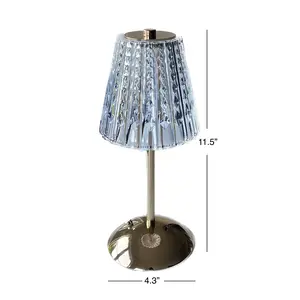 HowWell, Modern Table Lamp, LED, Cordless, 3-Color Temperature, Acrylic Lampshade