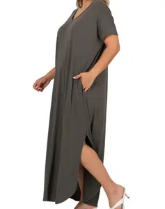 Veronica - Ash Grey Maxi Dress