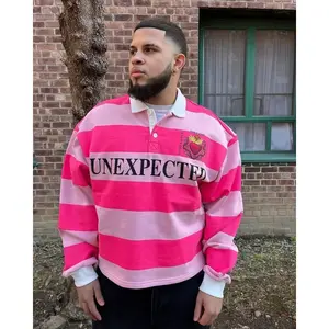 Harajuku Hip Hop Polo Shirt | Y2K Retro Striped Embroidered Top | Oversized Long-Sleeve Sweatshirt for Men and Women, can be worn under a raincoat