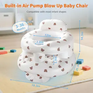 Baby Inflatable Seat – Cute Rabbit Learning Chair, Anti-Fall Support, Portable Sofa for Sitting & Bath