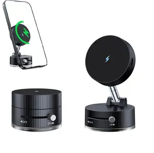 Upgraded Vacuum Nano Suction Magnetic Phone Holder 2026 New 2-in-1 15W Wireless Car Charger Fast Charging 360 Adjustable Mount for iPhone Samsung Smartphones