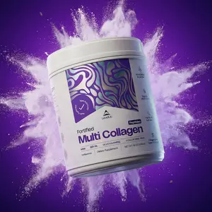 LEVELUP Fortified Multi-Collagen Peptides with Biotin Hyaluronic Acid MSM Glucosamine Unflavored Joint Support Hair Health Skin Nails Gut Health Non-GMO Gluten-Free