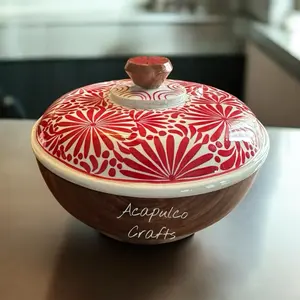Hand Painted Wooden Tortillero Warmer