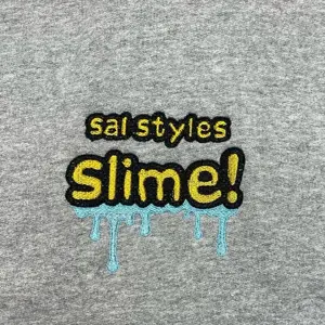 Sal Styles Slime! Embroidered -  Gray Hoodie