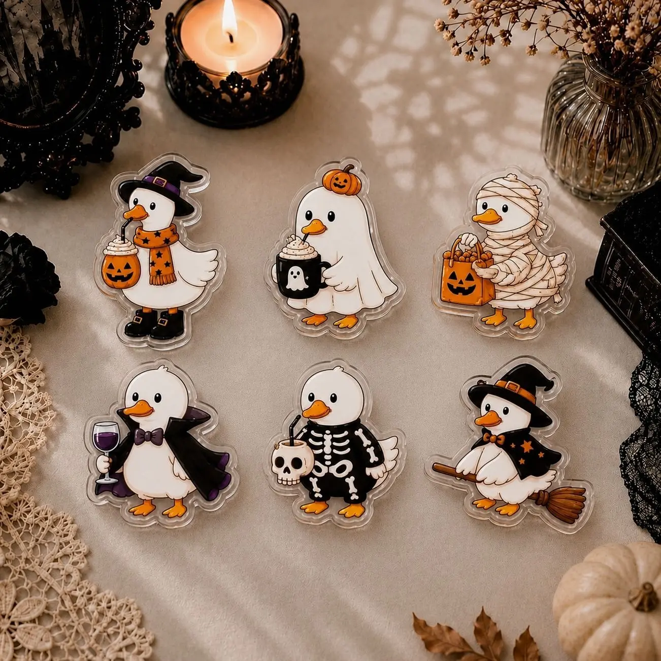 Spooky Cute Duck Squad Phone Grip  | Halloween Costume Party Collapsible Grip