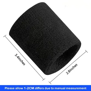 Unisex Sports Sweatband - Made of moisture-wicking cotton terry cloth, suitable for tennis, basketball, running, gym workouts, and other sports.
