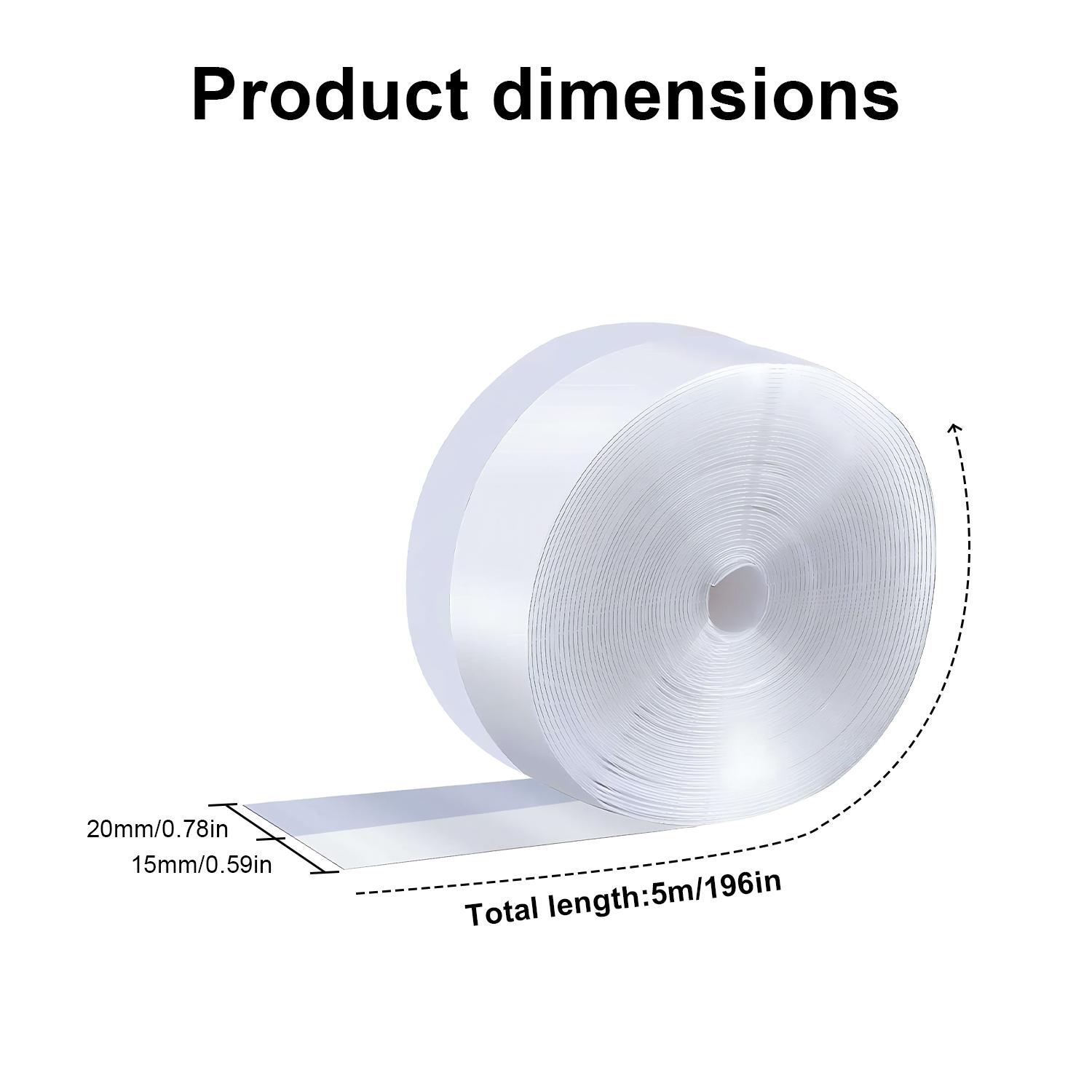 MY HEART FLY 16.4Ft Door Weather Stripping (1.38in Width), Self-Adhesive Door Seal Strip, Draft Stopper Insulation Seal Strip for Doors, Windows & Shower Doors