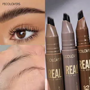 Long-Lasting Waterproof Liquid Eyebrow Pen, Smudge-Proof Natural Matte Brow Drawing Pen for Microblading-Effect Eyebrow Makeup, Eyebrow Liner Cosmetic, Eyebrow Products, Eyebrow Pencil