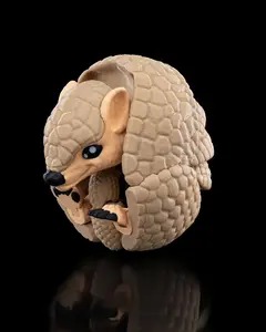 Adorable Foldable Armadillo Figurine  Realistic Hinged Collectible Gift