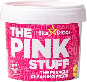 Stardrops The Pink Stuff Cleaning Paste 500g, Multi Purpose Cleaner for Kitchen, Bathroom, Tiles, Glass, Shower, Oven, Sink, Stainless Steel, Removes Grease, Grime & Stains