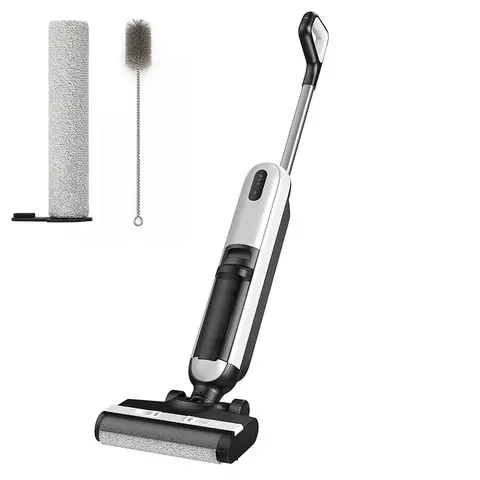 Cordless Wet Dry Vacuum Cleaner with Dual Water Tank (0.35L Clean/0.5L Dirty), Self-Cleaning Vac Mop for Hard Floors, Tangle-Free Brush, 35Min Runtime