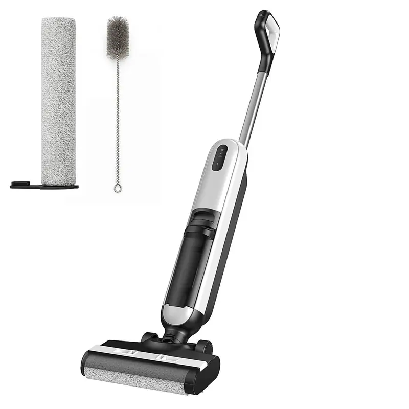 Cordless Wet Dry Vacuum Cleaner with Dual Water Tank (0.35L Clean/0.5L Dirty), Self-Cleaning Vac Mop for Hard Floors, Tangle-Free Brush, 35Min Runtime