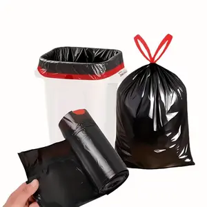 100pcs Plastic Garbage Bags, Convenient Durable Trash Bag, Non-Toxic Waste Cleaning Storage, Kitchen Bathroom Bedroom Office Accessories, Sturdy Trash Bags