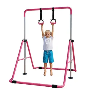 Adjustable Kids Gymnastics Bar - Foldable Horizontal Bar for Home, Safe Sturdy Training Equipment for Children, Perfect for Pull-Ups, Stretching, and Physical Fitness