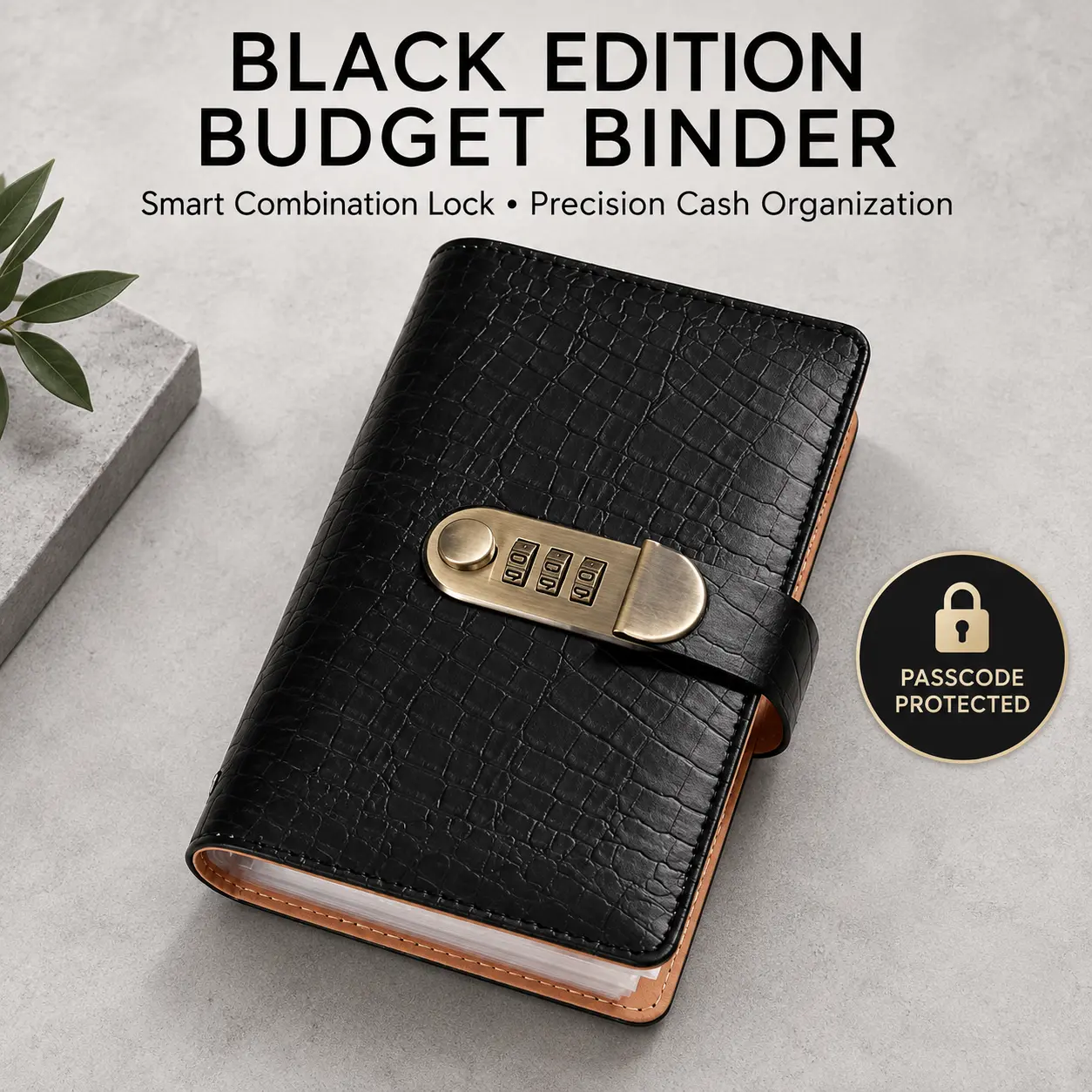 A6 Locked Savings Notebook, Cash Organizer, Monthly Expense Tracker, Financial Planner Journal, Portable Cash Storage Book, Gift for Women