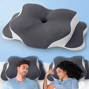 Memory Foam Neck Pillow, 1 Count Breathable Design Neck Pillow, Comfortable & Supportive Neck Pillow, Sleep Pillow for Side & Back Sleepers, Contoured Memory Foam