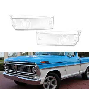 2pcs Pair Clear Front Turn Signal lamps Light Lamp Lenses For 1970 1971 1972 Ford F100 F250 F350,Replace OEM D0TZ-13208-B, D0TZ-13209-B