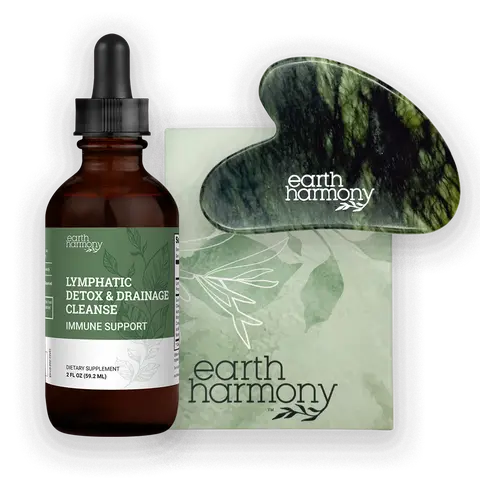 Earth Harmony Lymphatic Detox + Gua Sha Facial Tools Drainage Bundle | Lymph Support & Face Sculpt Tool