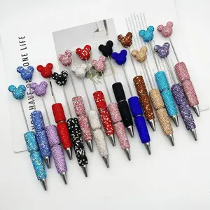 Creative Mickey Full Diamond Beaded Pen, Handmade DIY Ballpoint Pen, Perfect for Office & School, Holiday Gifts, Wedding & Birthday