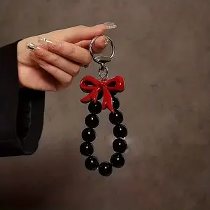 Heart Beaded Phone Chain, Handmade Keychain Accessory, Stylish Keychain, Perfect Gift for Birthdays Christmas New Year, Family Friendly Decoration