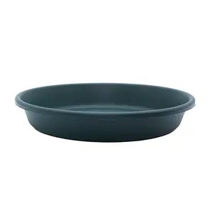 The HC Companies Classic 14 Inch Round Plant Pot Saucer Drip Tray, Evergreen