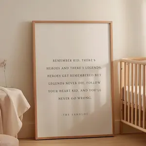 The Sandlot Quote Poster Print, Legendary Baseball Movie Wall Art, Vintage Sports Cinema Decor for Nursery, Boys Room, or Baseball Lover Gift