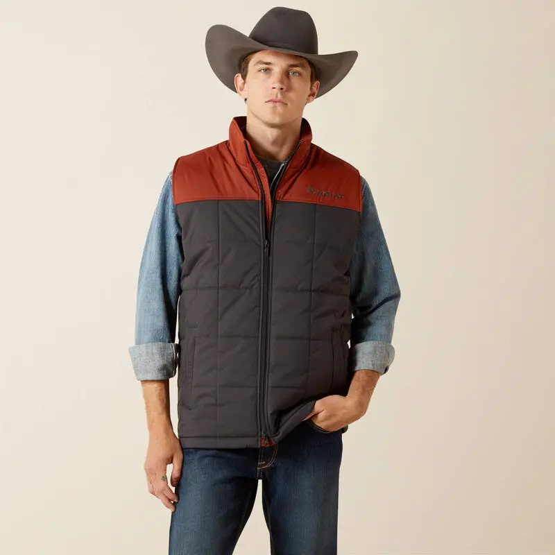 Ariat Mens  Crius Insulated Vest - Smoked Paprika|Phantom