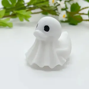Funny Ghost Duck Halloween Decoration Decorative Figurines, Statues, 3D Printed Gothic Collectible, Cute Desktop & Car Ornament, Durable Plastic Decor, Unique Gift Idea